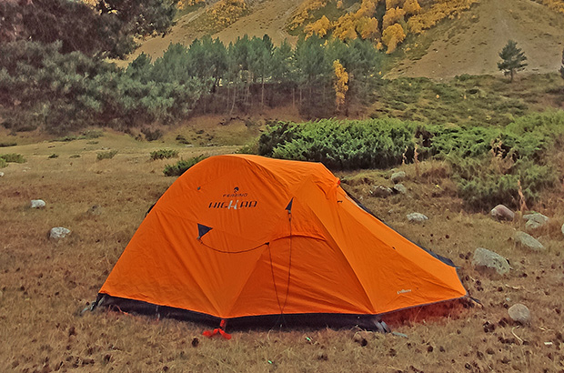 The geometry and dimensions of the Ferrino Pilar II tent is an ideal solution for two
