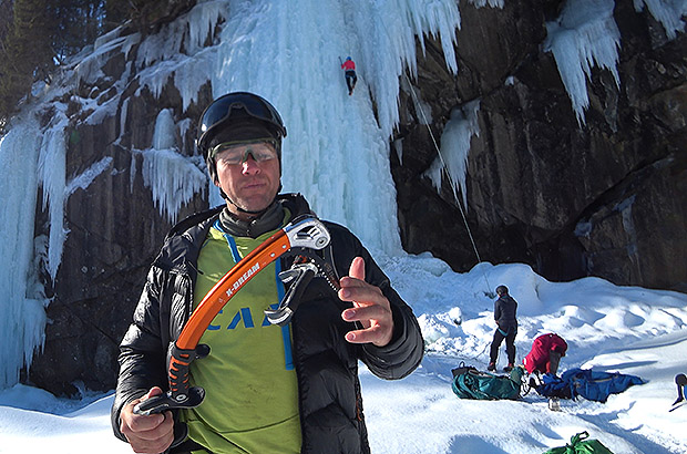 During an iceclimbing training course in Norway
