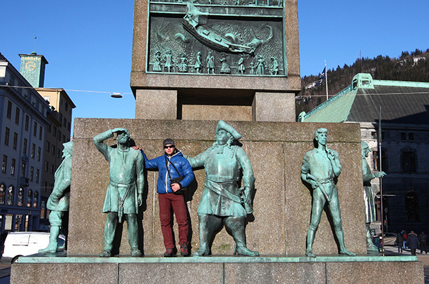 Monument to the famous citizens of Bergen