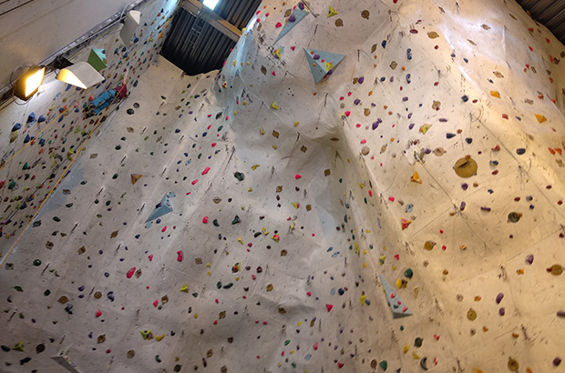 At the rockclimbing wall in Bergen
