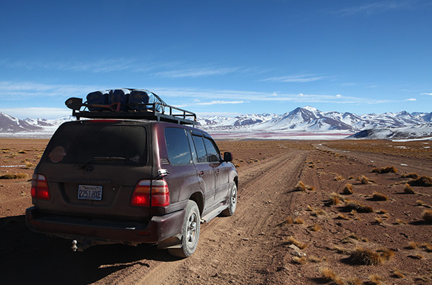 Traveling in the the Bolivian mountain desert - Sierra