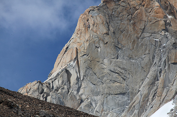 Base of the Cerro Torre face