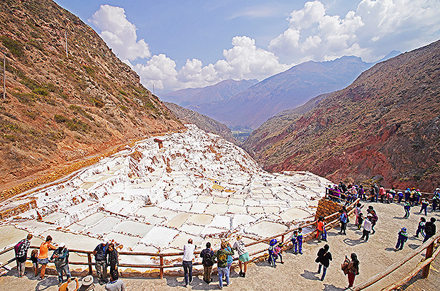 Salt mines Urubamba (Maras) 40 kilometers from Cusco, at the altitude 3300 m