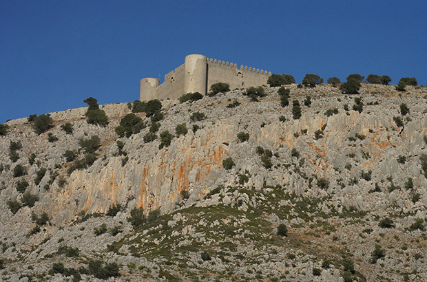 Medieval Montgri Castle in the vicinity of La Escala town - a wide range of rockclimbing routes right at the foot of the historical monument