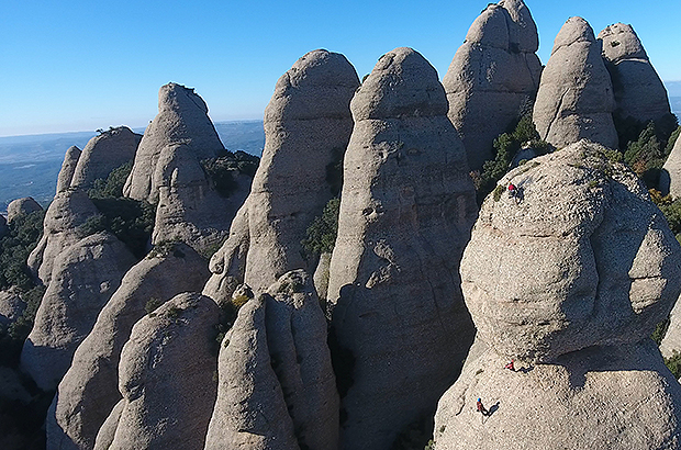 The Montserrat cliffs are a popular rockclimbing destination