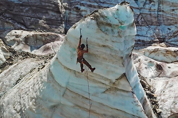 Iceclimbing in the summer