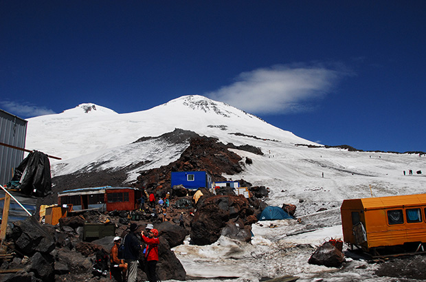 Base camp 4050 on the Southern route to Elbrus