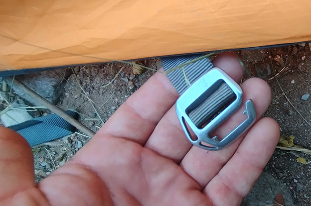 That is a mystery to me why it was necessary to put so massive and heavy buckles on the outer tent (by the way, these buchles constantly come unfastened, creating inconvenience when setting up the tent)