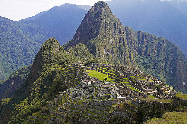 Classical 'Cover' view of Machu Picchu Monument