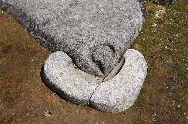 This stone structure is called the Beak of the Condor. It is believed that this place was used for sacrifices.