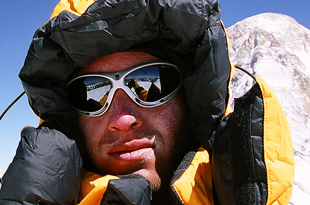 While climbing Khan Tengri Peak from the north, Kazakhstan