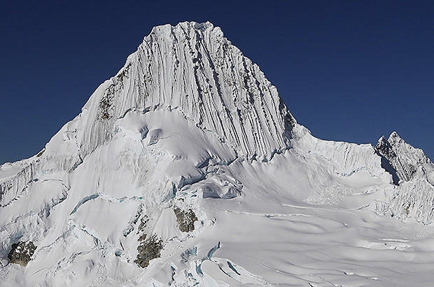 View of the Most Beautiful Mountain of the World – Nevado Alpamayo from the neighboring Nevado Kitaraju