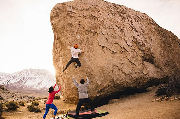 Regardless of the difficulty, bouldering involves numerous and often unsuccessful falls.