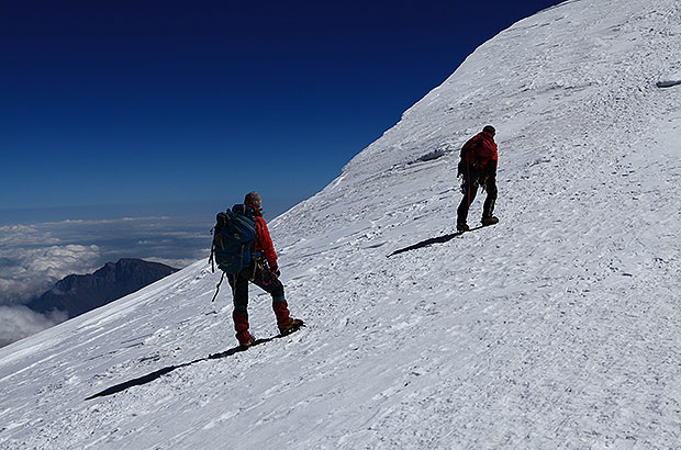 Acclimatization climb of Mount Bazarduzu in Dagestan