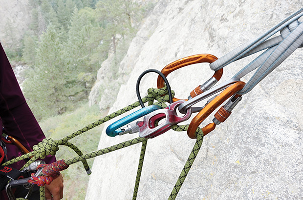 Using an ATC device in Guide mode to belay a second on a multi pitch climbing route