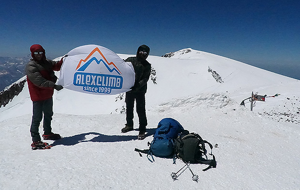 At the east summit of Mount Elbrus