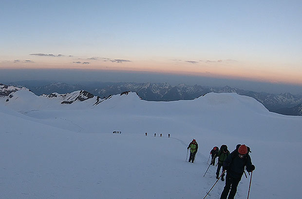 Climbing Mount Kazbek