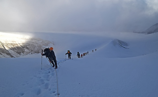 Climbing Mount Gestola, Central Caucasus