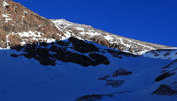 Солнце уходило со склона Тубкаля быстрее, чем мы поднимались