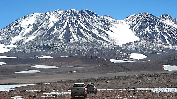 Monte Pissis base camp at 5,100 m (16,500 ft) below Pissis can be reached by 4x4 vehicle