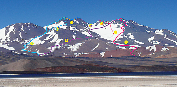 There are many routes to Monte Pissis