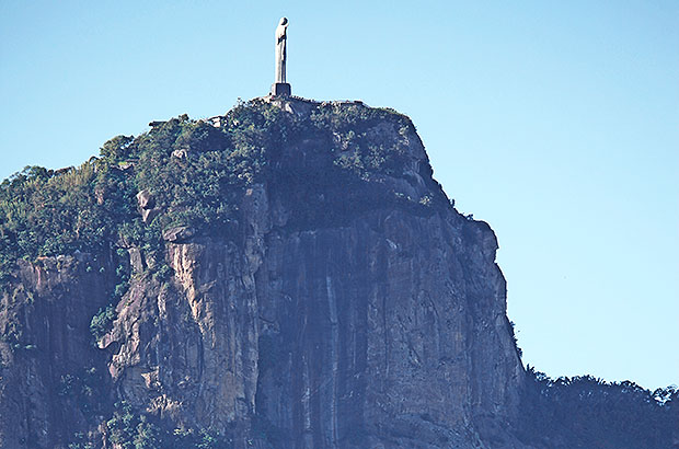 Climbing the Corcovado rock in Rio de Janeiro