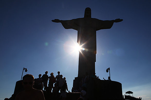 Climbing the Corcovado rock in Rio de Janeiro