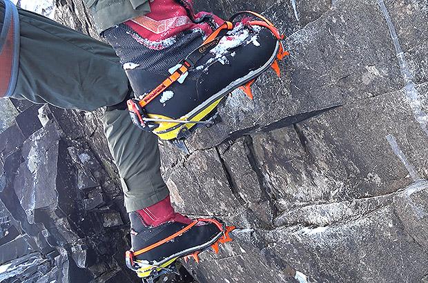 High-quality iceclimbing equipment quickly becomes unusable when used on rocky terrain.
