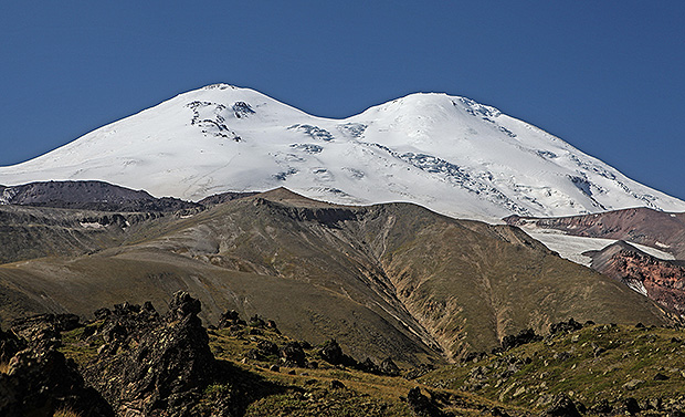 The majestic peak of Elbrus