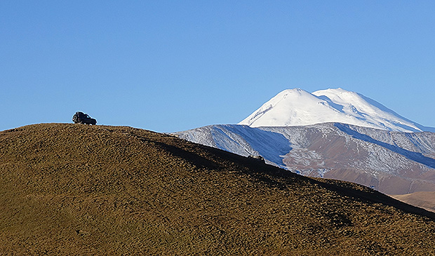 The majestic peak of Elbrus