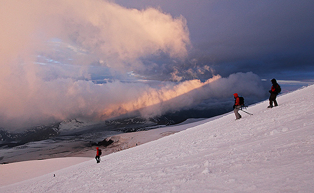 Descent along the southern face