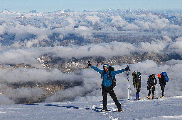 The MCS AlexClimb group reaches the West Summit of Mount Elbrus via the West route