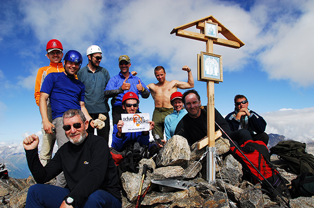 Training and acclimatization climb to the summit of Mount Kurmychi (4050 m) in the Elbrus region