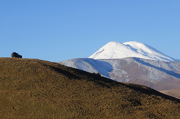 At the foot of Mount Elbrus in late autumn, East side, Tyzyl gorge