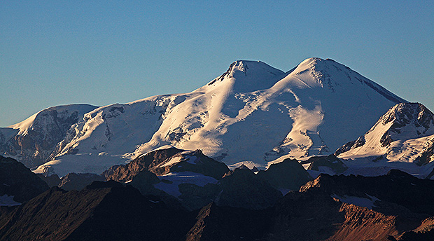View of Elbrus from the southeast, Georgia