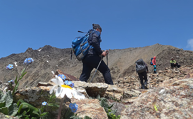 На подходе к лагерю 3400 м