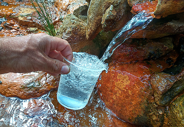 В ущелье Адыл Су множество источников вкуснейшего нарзана