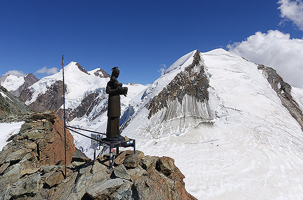 On top of Mount Pollux, Swiss Alps