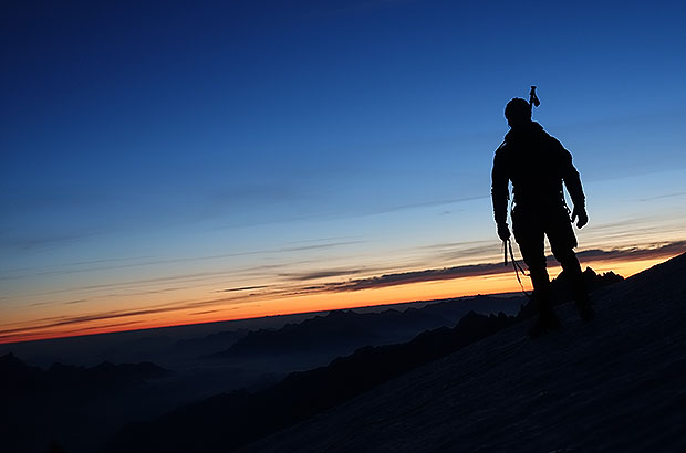 Climbing Mont Blanc, France