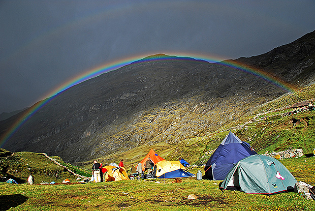 Camping during the supported program – Trekking in Cordillera Huayhuash, Peru