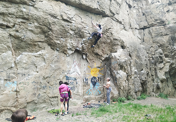 Rock climbing in the Tbilisi Botanical Garden