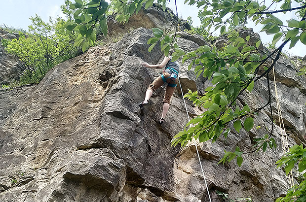Rock climbing in Kutaisi, the effect of excess khinkali