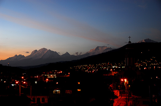 The starting point of all mountain routes in Peru is the town of Huaraz, the capital of mountaineering and mountain tourism