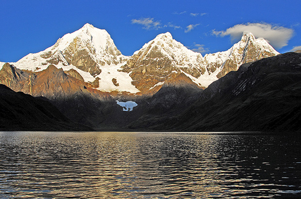 Main peaks of the Cordillera Huayhuash - Siula Grande and Yerupaja