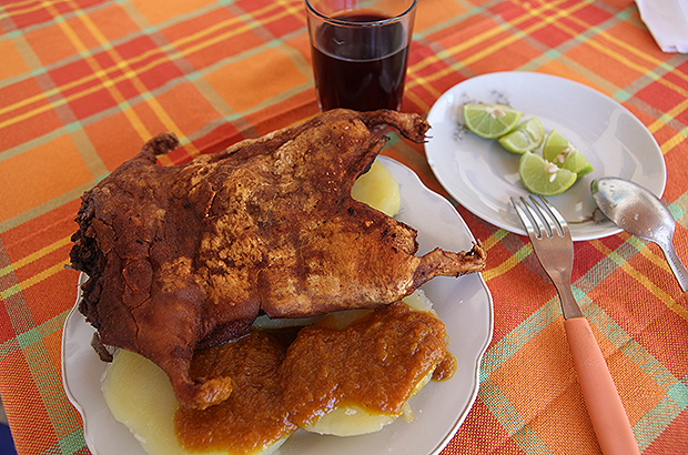 Another dish typical of Peru is Picante de Cuy - fried guinea pig