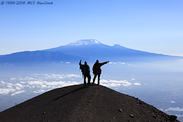 Mountaineering, rockclimbing and safari in Africa - Tanzania. Climbing Mount Kilimanjaro and Mount Meru