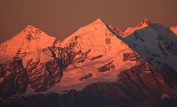Mountain climbing in Caucasus, Bezengi massif from the Georgian side, climbing Mount Tetnuld and Peak Gestola