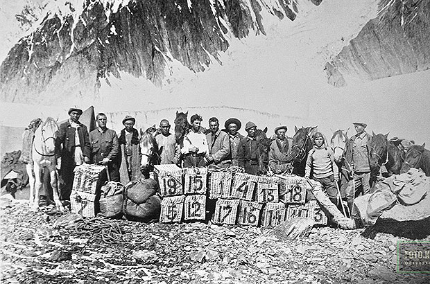 Expedition of Mikhail Pogrebetsky to Khan Tengri Peak in 1930