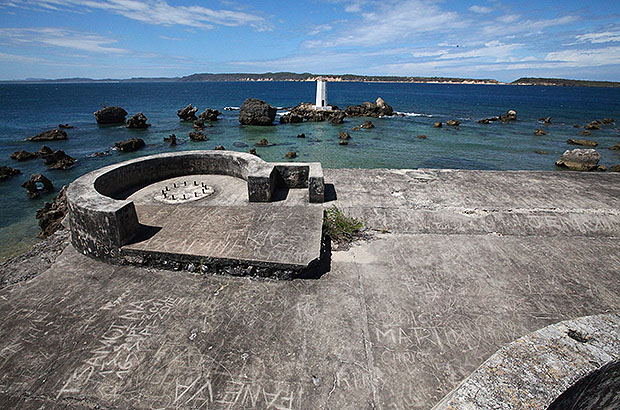 The concrete citadel of the French fort on the island of Madagascar