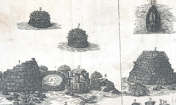 Талайотические постройки на гравюре 19го века в археологическом альманахе